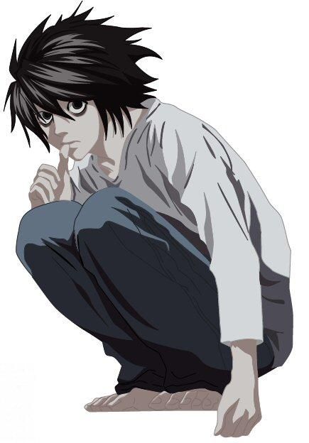L Death Note Crouching Image | Anime Images